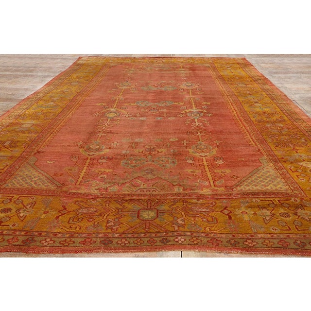 Late 19th Century Turkish Oushak Rug - 09'03 X 15'04 For Sale - Image 9 of 10