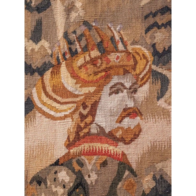 Brown Nobleman on Horseback Gobelin For Sale - Image 8 of 14