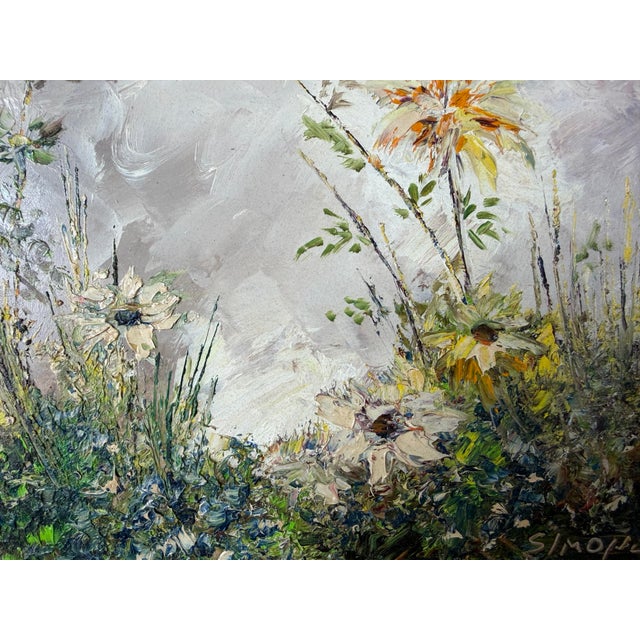 1980s 1980's Vintage Floral Still Life Oil Painting on Masonite Board - Framed For Sale - Image 5 of 11