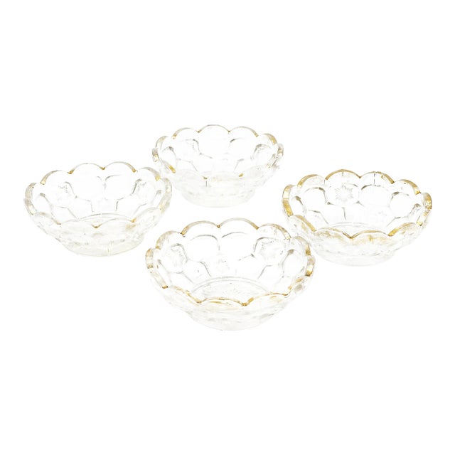 Mid-Century Modern Cut Crystal German Bowls - 4 Pieces For Sale