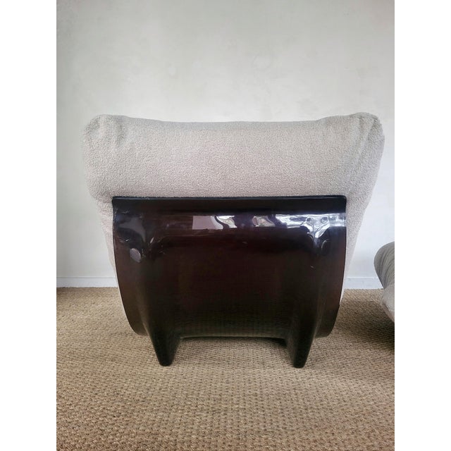 Beige Set of Marsala Armchair and Ottoman by Michel Ducaroy for Ligne Roset, 1980s For Sale - Image 8 of 9