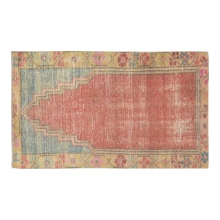 Vintage Turkish Anatolian Hand Knotted Wool Rug, 2'3x3'10 For Sale