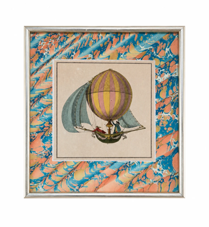 Original Hot Air Balloon Print Blue