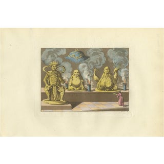 Ferrario, Chinese Religious Figures and Temple Statues Costumes, 1815, Print For Sale
