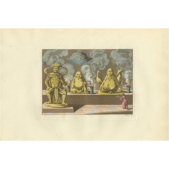 Ferrario, Chinese Religious Figures and Temple Statues Costumes, 1815, Print For Sale