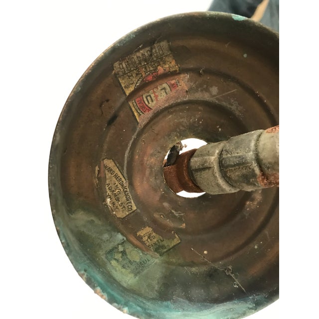 Original 1920's School House Globe Light Fixture For Sale - Image 4 of 11