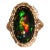 8.6Ct Black Opal Ring With Natural Diamond Accents: Solid 14k Gold, Size 6.75 For Sale