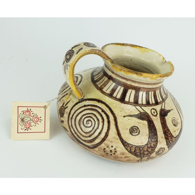 Mid-Century Modern Mid-Century Italian Ceramic Vase Jug from Vitali, 1970s For Sale - Image 3 of 9