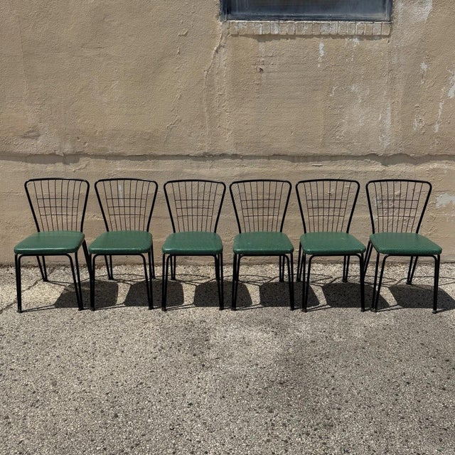 Vintage Daystrom Mid Century Modern Black Metal Kitchen Dining Chairs, Set of 6 For Sale - Image 18 of 18