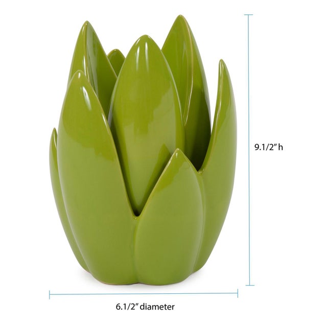 Our contemporary twist to a garden favorite The Artichoke comes to life. Whimsical green petals are artfully layered to...