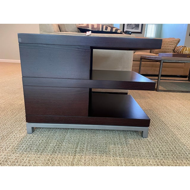 Stunning Minimalist Three Tiered Rectangle End/Side Tables For Sale - Image 12 of 18