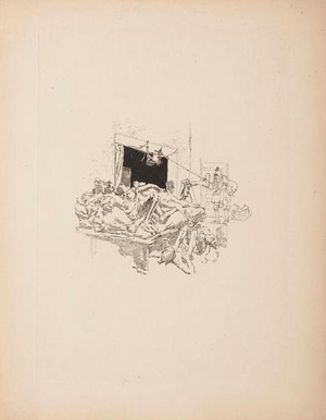 Daniel Vierge, Night's Tangle, Etching, Late 19th Centrury