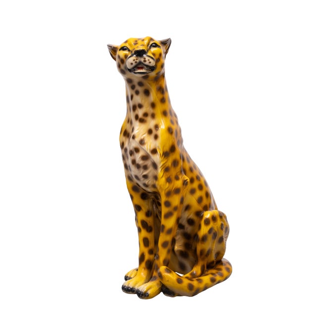 Ceramic Italian Ceramic Monumental Cheetah, 1970 For Sale - Image 7 of 12