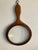 Large Antique Mahogany Magnifying Glass For Sale - Image 3 of 11
