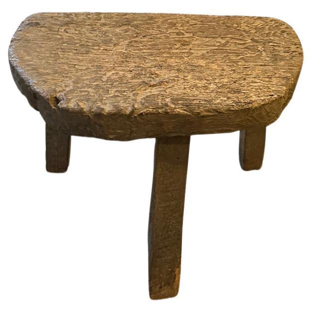 Lovely patina and character on this beautiful side table or stool with three legs. Full dimensions; Back 15″ wide x front...