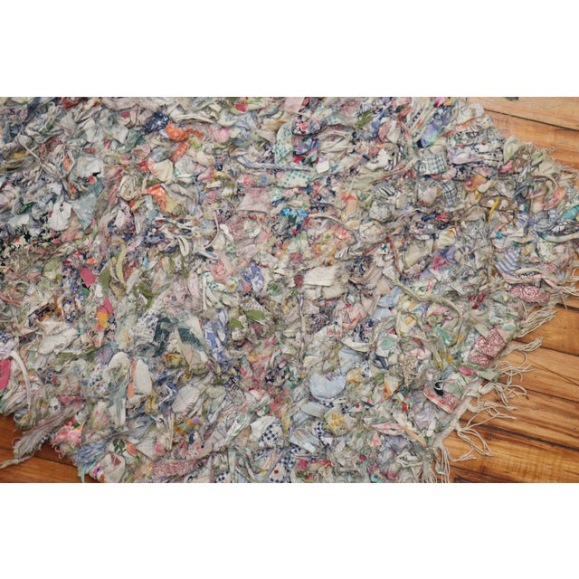 Late 20th Century Colorful American Braid Confetti Throw Size Rug For Sale - Image 4 of 18