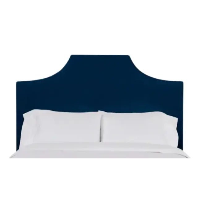 Kit Twin Headboard, Navy Velvet For Sale