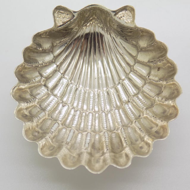 Vintage Italian Handmade Silver Shell Shaped Mini Bowl, 1970s For Sale - Image 10 of 10