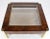 Mid-Century Modern Burl Wood Brass Glass Top Square Coffee Table For Sale - Image 3 of 8
