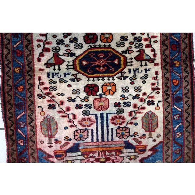 1970s Handmade Vintage Persian Mahal Rug 2.3' X 3.5' For Sale - Image 4 of 11