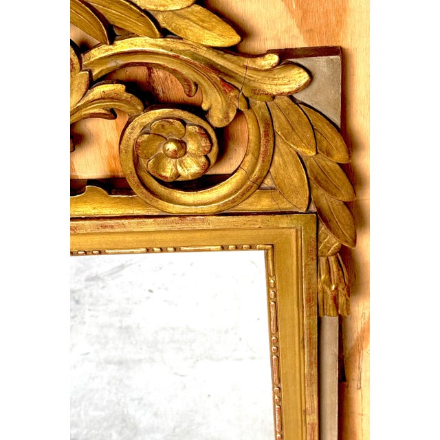 19th Century Swedish Gustavian Gilt & Polychromed Neoclassical Mirror For Sale - Image 10 of 12