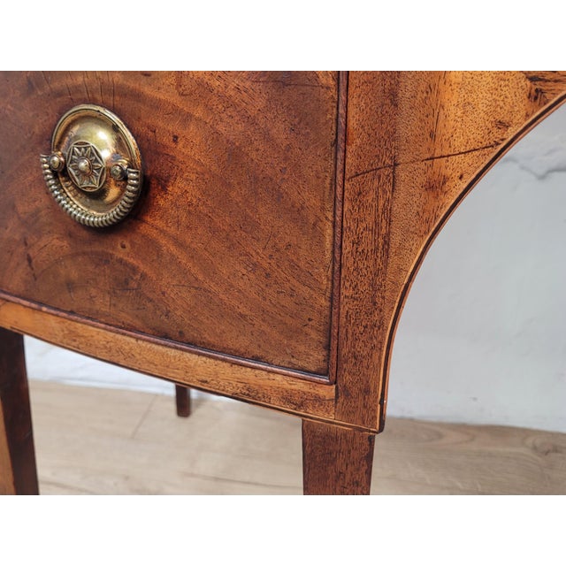 Brown English Regency Bowfronted Sideboard with Drop Handles, 1800s For Sale - Image 8 of 18