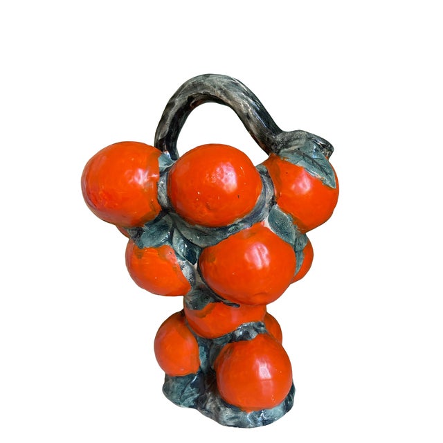 Spanish Trompe-Loeil Clementine Ceramic Pitcher, 1960 For Sale - Image 9 of 9