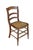 Farmhouse 2 Antique American Country Oak Farmhouse Ladderback Chairs Cane Seat Pair For Sale - Image 3 of 18