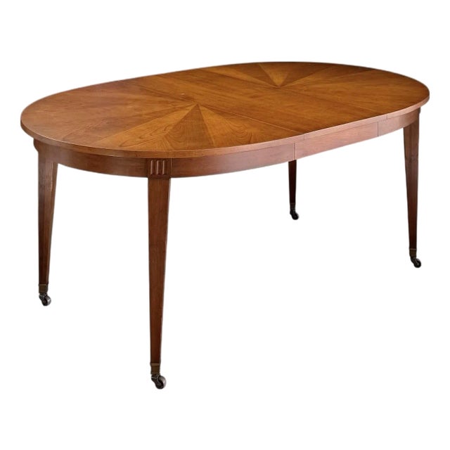 Mid-20th Century Louis XVI Style Dining Table With Sunburst Top by Baker Furniture Co. For Sale