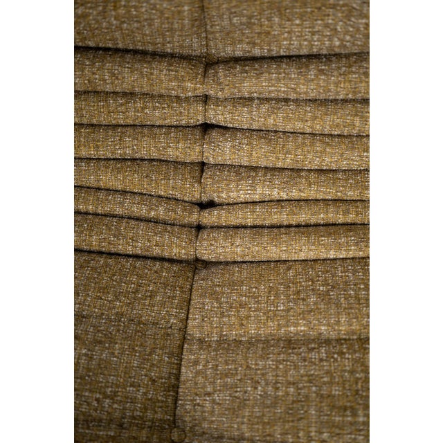 Togo Lounge Chair and Pouf in Caramel Loop Fabric by Michel Ducaroy for Ligne Roset, 1973, Set of 2 For Sale - Image 17 of 18