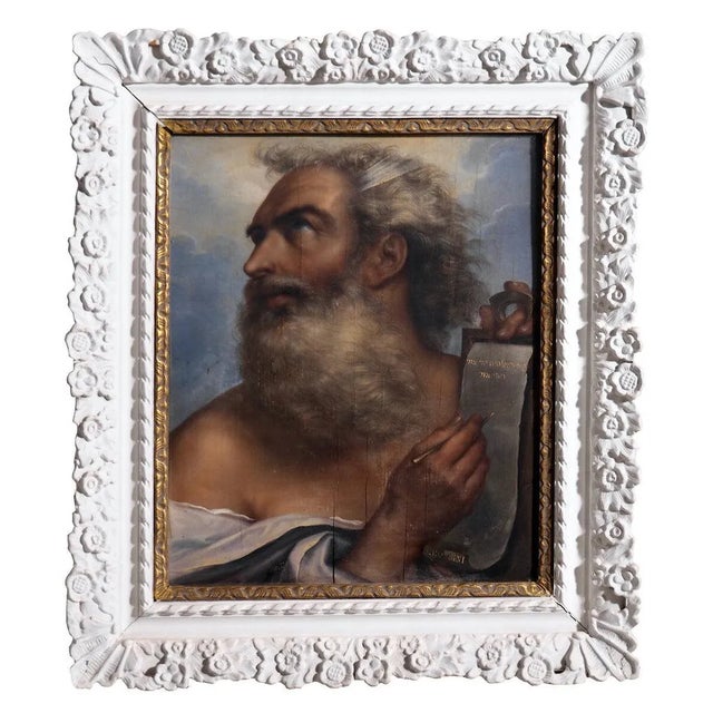 Italian Painting, 1600s, Oil on Wood, Framed For Sale