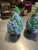 Vintage Blue Ceramic Salt and Pepper Shakers With Fruit and Vine Details - a Pair For Sale - Image 4 of 6