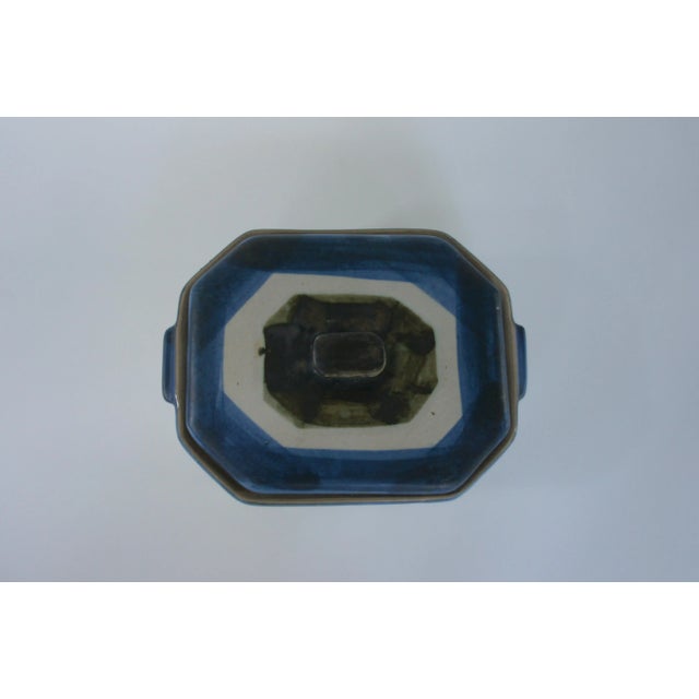 Mid-Century Modern Mid-Century Modern Signed Art Pottery Casserole Box For Sale - Image 3 of 13