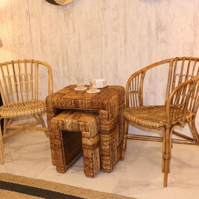 Abaya Abaca Nesting Table - Set of 2 For Sale - Image 9 of 9