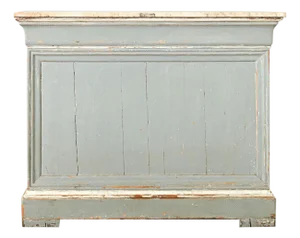 French 19th Century Marble-Top Painted Shop Counter