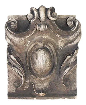 Antique Terra Cotta Building Ornament With Cartouche