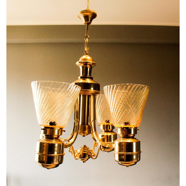 Art Deco Italian Murano Glass Chandelier, 1940s For Sale - Image 13 of 13