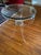 1960s Round Plexi Glass and Glass Table For Sale - Image 4 of 5