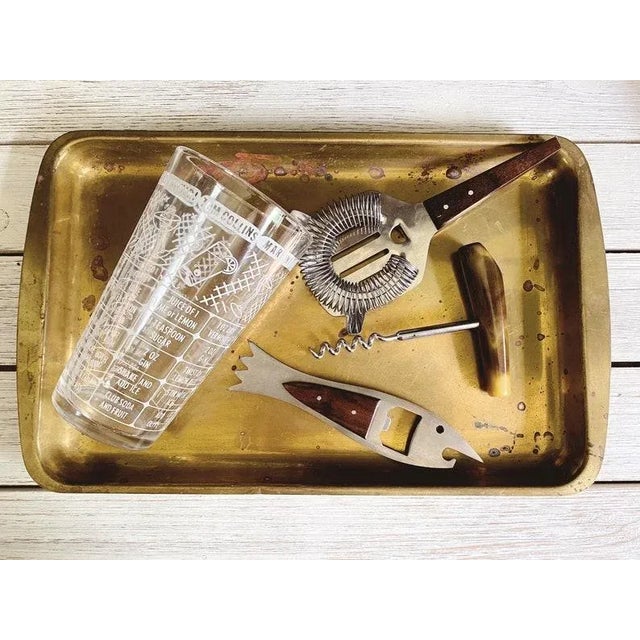 Arts & Crafts Vintage Mid-Century Faux Horn Corkscrew For Sale - Image 3 of 5