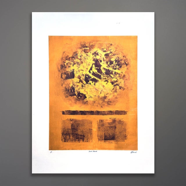 Offered here is finely produced multi-color monotype entitled “Small Planet” by Bruce J. Bloom. 36 x 22 inches as framed...