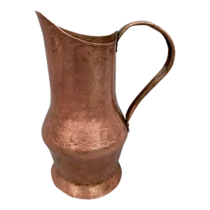 Antique Hand Wrought Polished Copper Pitcher