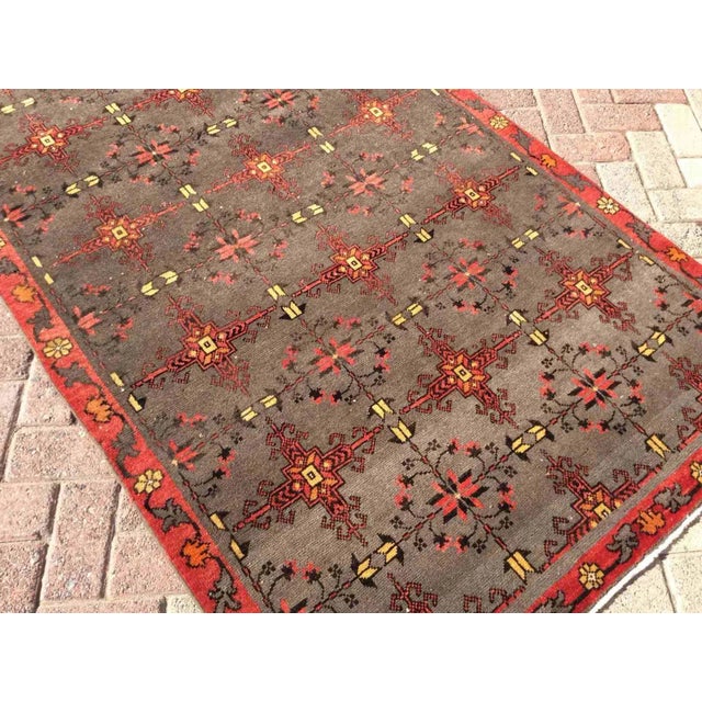 1960s Hand Knotted Vintage Anatolian Rug - 48" X 102" For Sale - Image 4 of 12