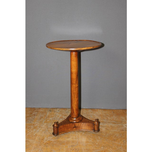 Empire Walnut Pedestal Table, 1900 For Sale - Image 10 of 10