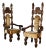 Witco Attributed Tiki Rare Pair of Vintage Mid Century Modern Throne Chairs C. 1960s For Sale