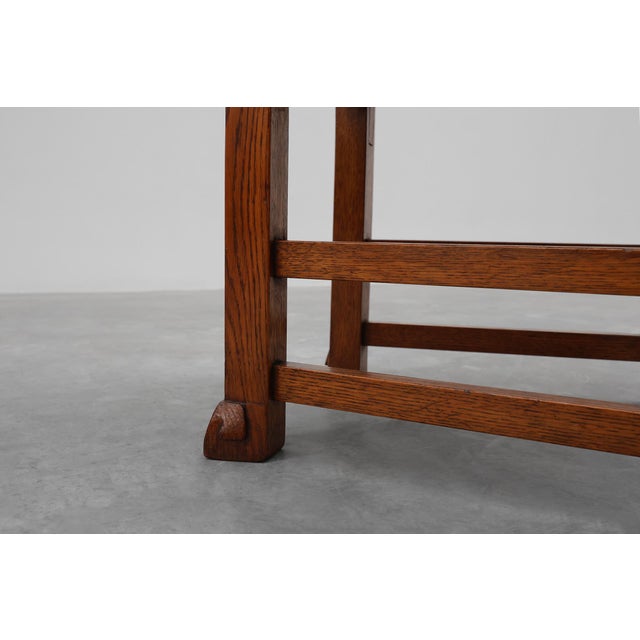 Early Art Deco Oak & Wicker Dining Chairs, Belgium, 1915, Set of 4 For Sale - Image 15 of 18