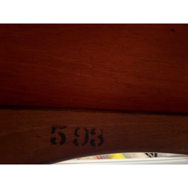 Antique Colonial MFG Co. Solid Honduras Mahogany Kidney Desk (Model 593) For Sale - Image 9 of 9