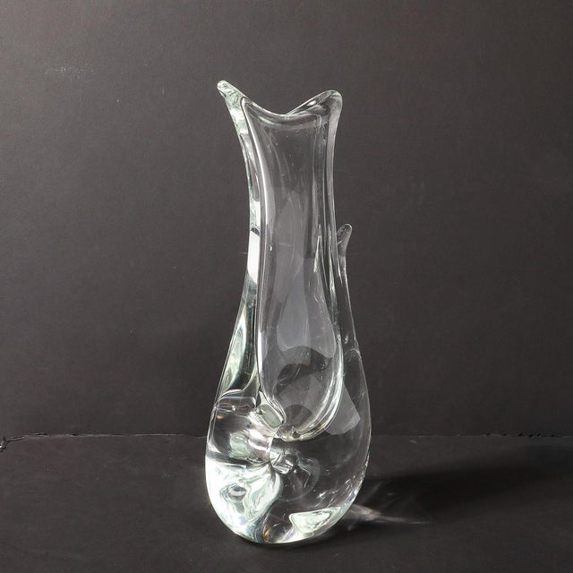 Mid-Century Modern Sculptural Translucent Handblown Murano Vase by Licio Zanetti For Sale - Image 15 of 18