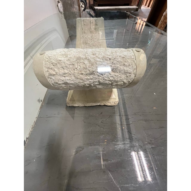 Post Modern Tessellated Stone Base Coffee Table Magnussen For Sale - Image 4 of 5