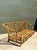 Vintage Woven Grid Rattan High Back Sofa For Sale - Image 10 of 13