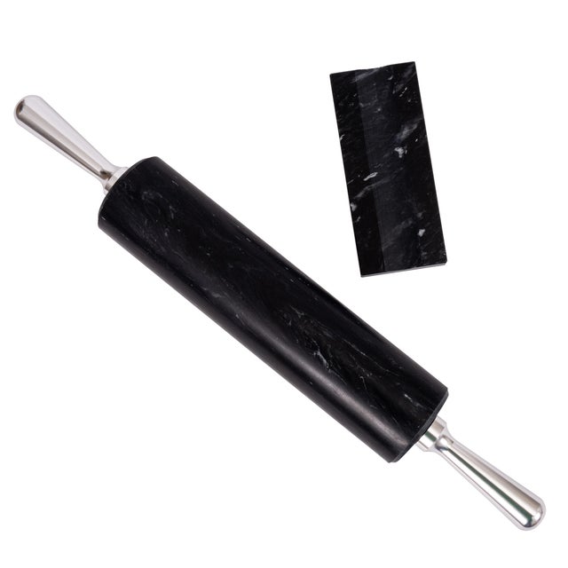 Crafted for performance and control, this marble rolling pin features a solid stone barrel and streamlined aluminum...